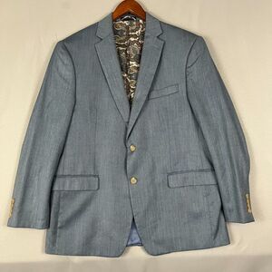 Lauren Ralph Lauren Macy's‎ Blazer Jacket Men's Gray Notch Lapel Single Breasted